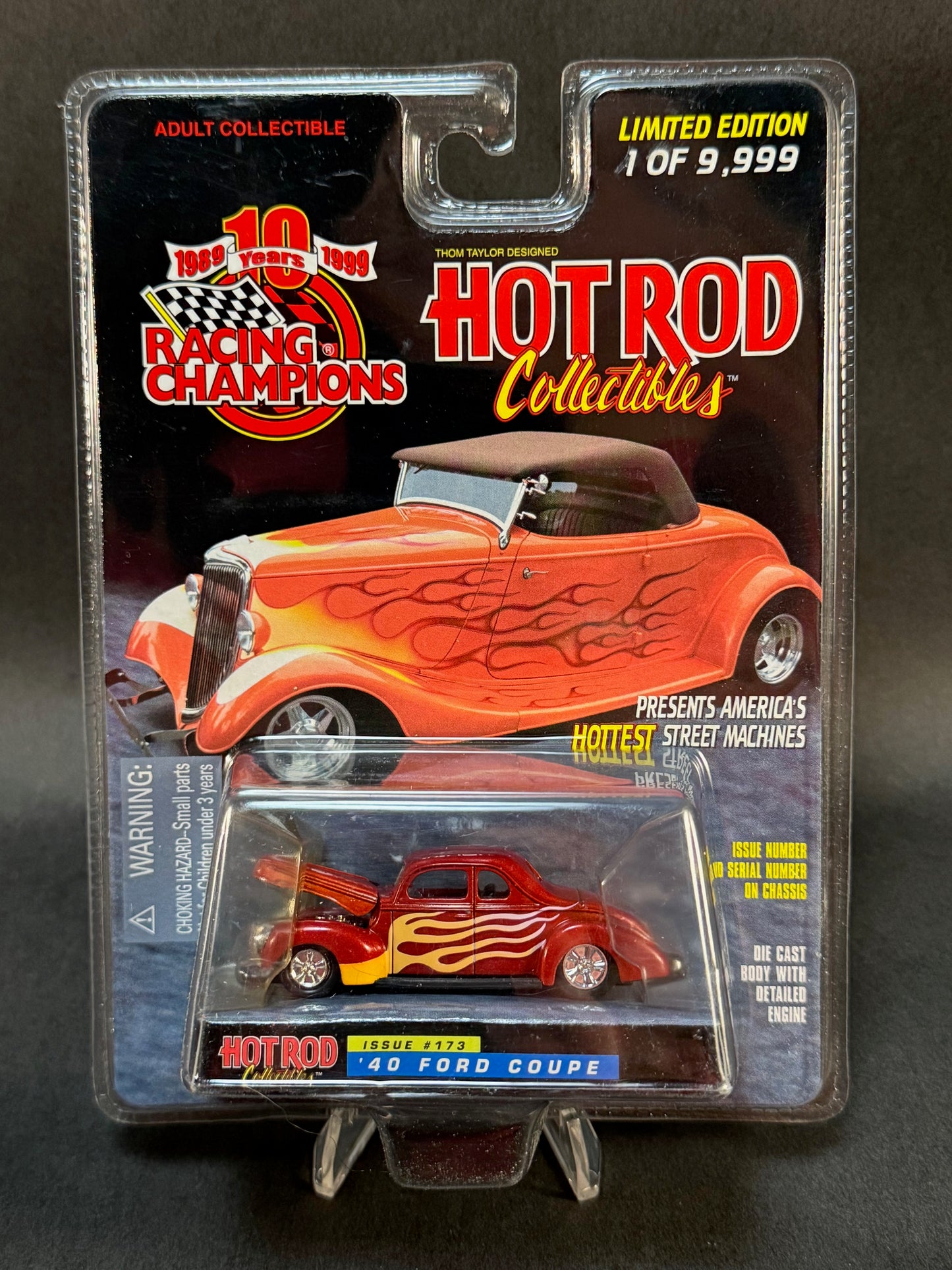 1999 Racing Champions Hot Rod Collectibles Issue #173 '40 Ford Coupe, Red