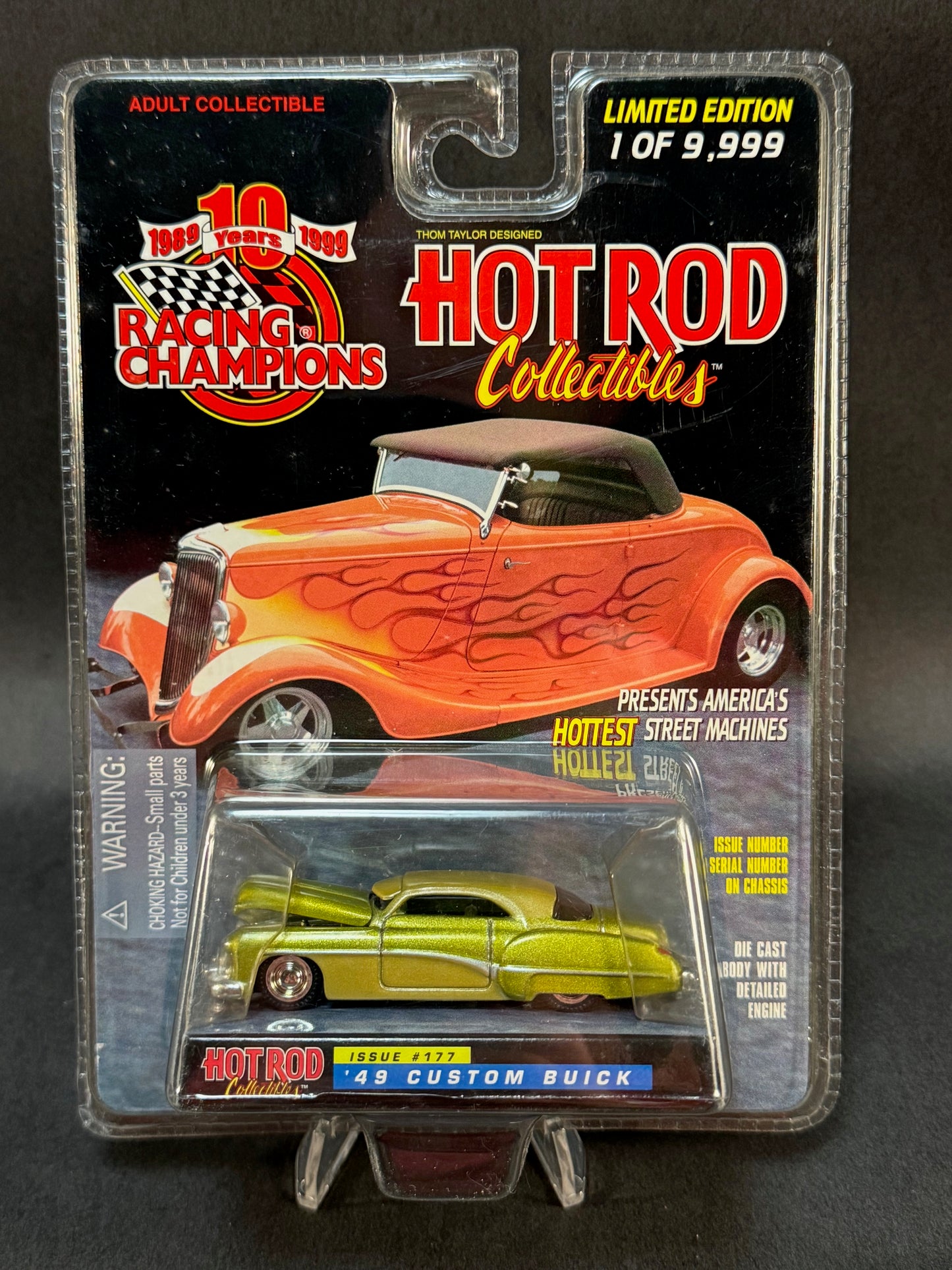 1999 Racing Champions Hot Rod Collectibles Issue #177 '49 Custom Buick, Gold