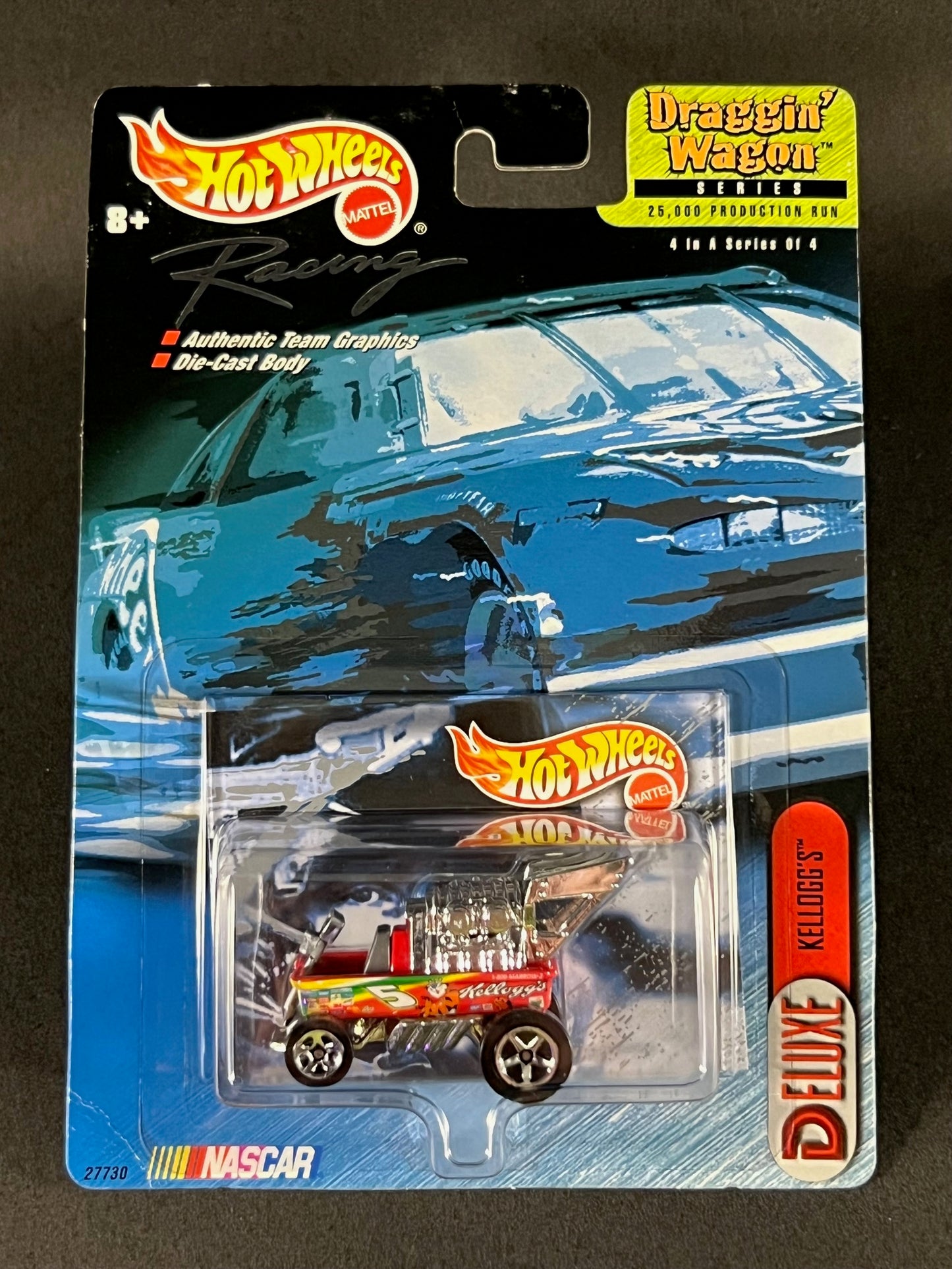 1999 Hot Wheels Racing NASCAR Draggin' Wagon Series #4 Kellogg's, Red