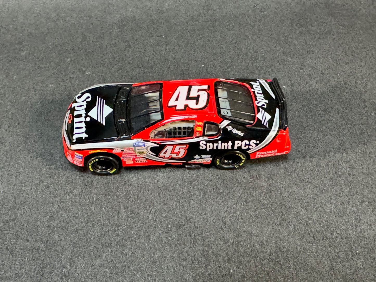 1999 Hot Wheels Racing NASCAR 2000 Crew's Choice Adam Petty Sprint 45, Black and Red