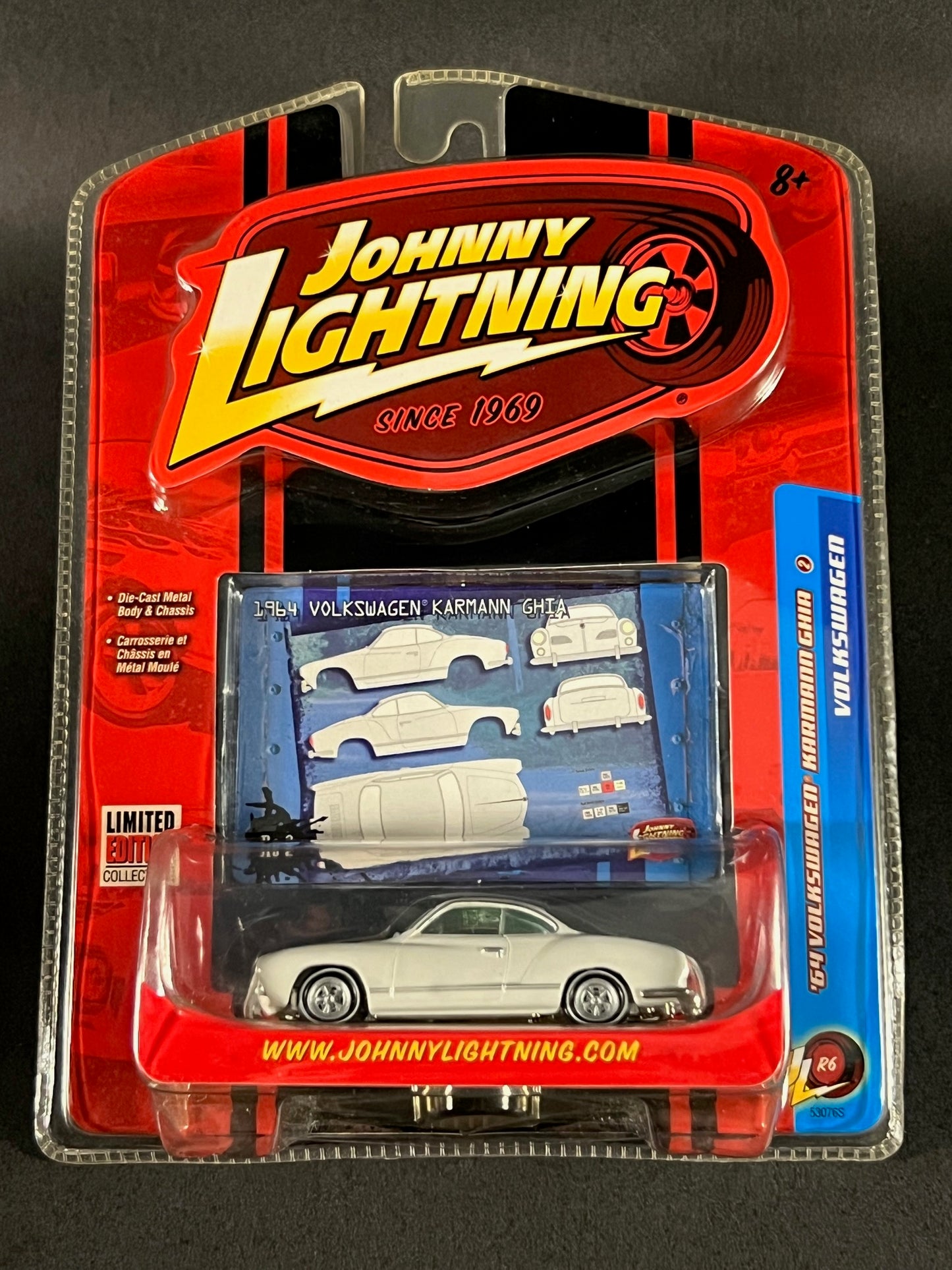 2007 Johnny Lightning Volkswagen Series R6 #2 1964 Karmann Ghia, White