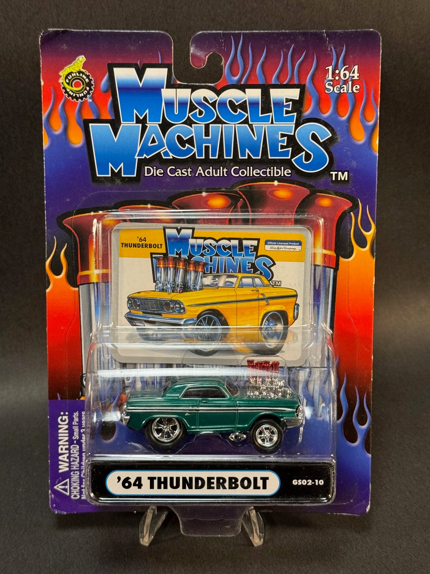 2002 Muscle Machines Gasser GS02-10 '64 Thunderbolt, Green