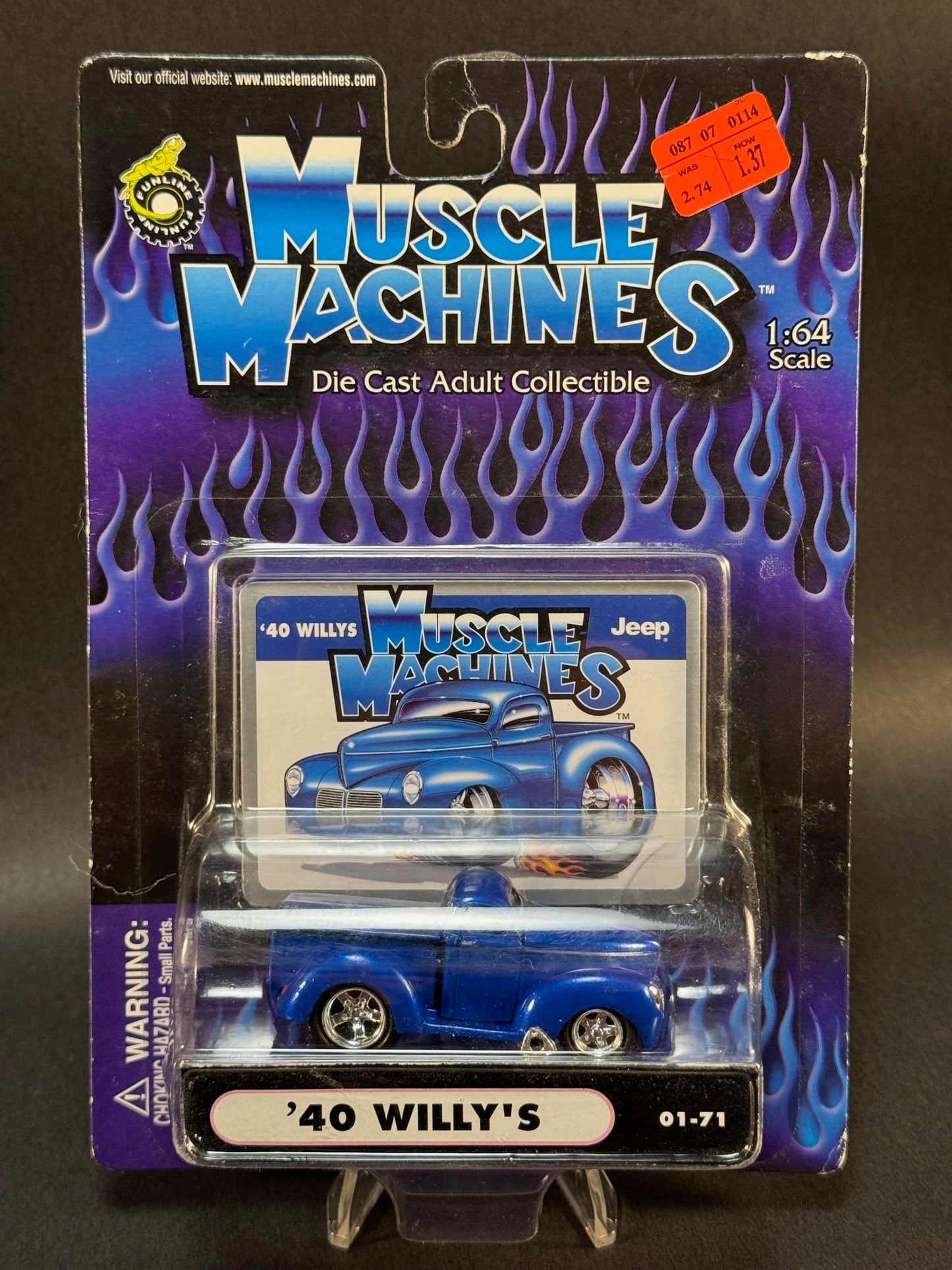 2001 Muscle Machines Series 1 01-71 '40 Willy's, Blue