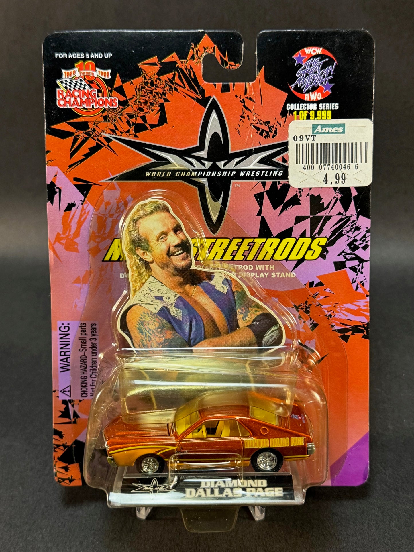 1999 Racing Champions WCW Nitro StreetRods The Great American Bash Diamond Dallas Page, Red