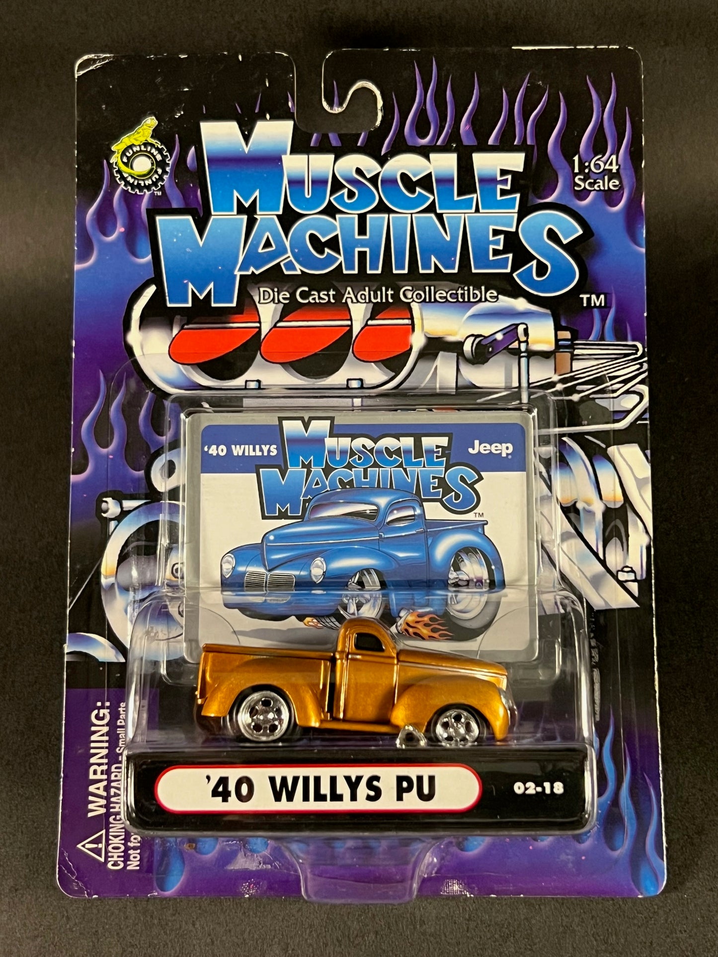 2002 Muscle Machines 02-18 '40 Willys Pickup, Gold