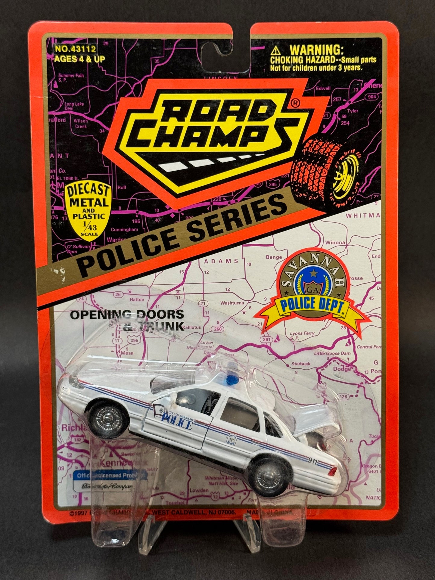1997 Road Champs Police Car Series Savannah GA Police Department, White