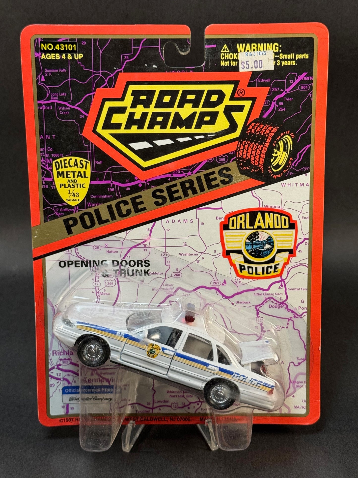 1997 Road Champs Police Car Series Orlando Florida Police, White