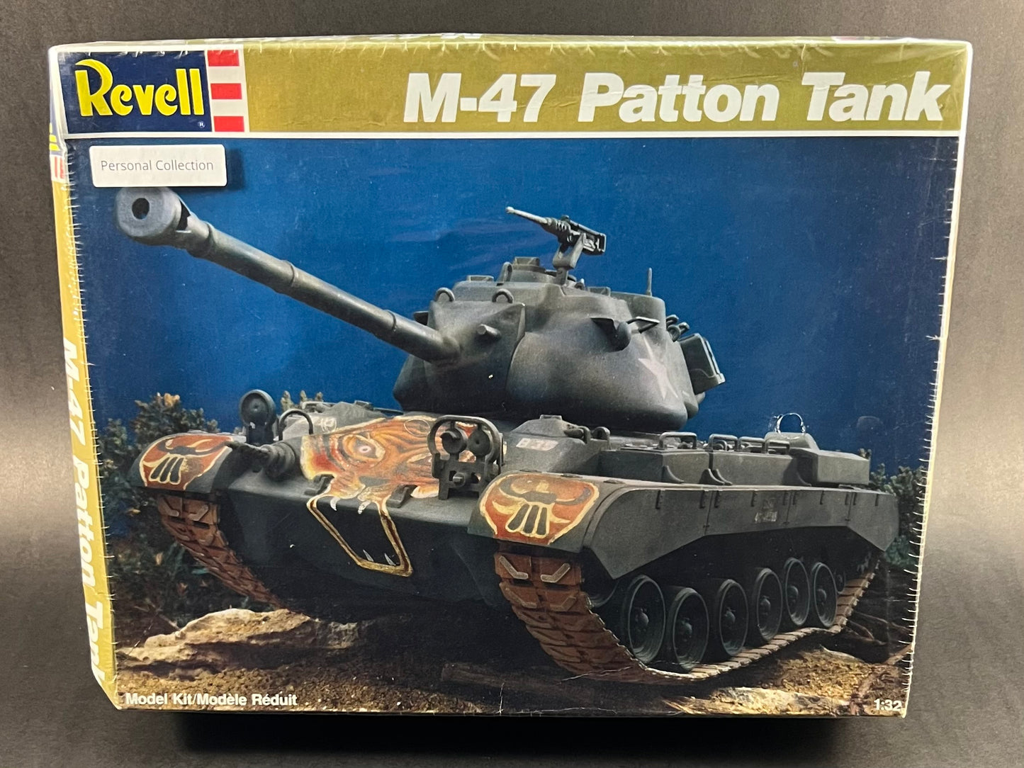 1989 Revell Model Kit 8001 1:32 Scale M-47 Patton Tank