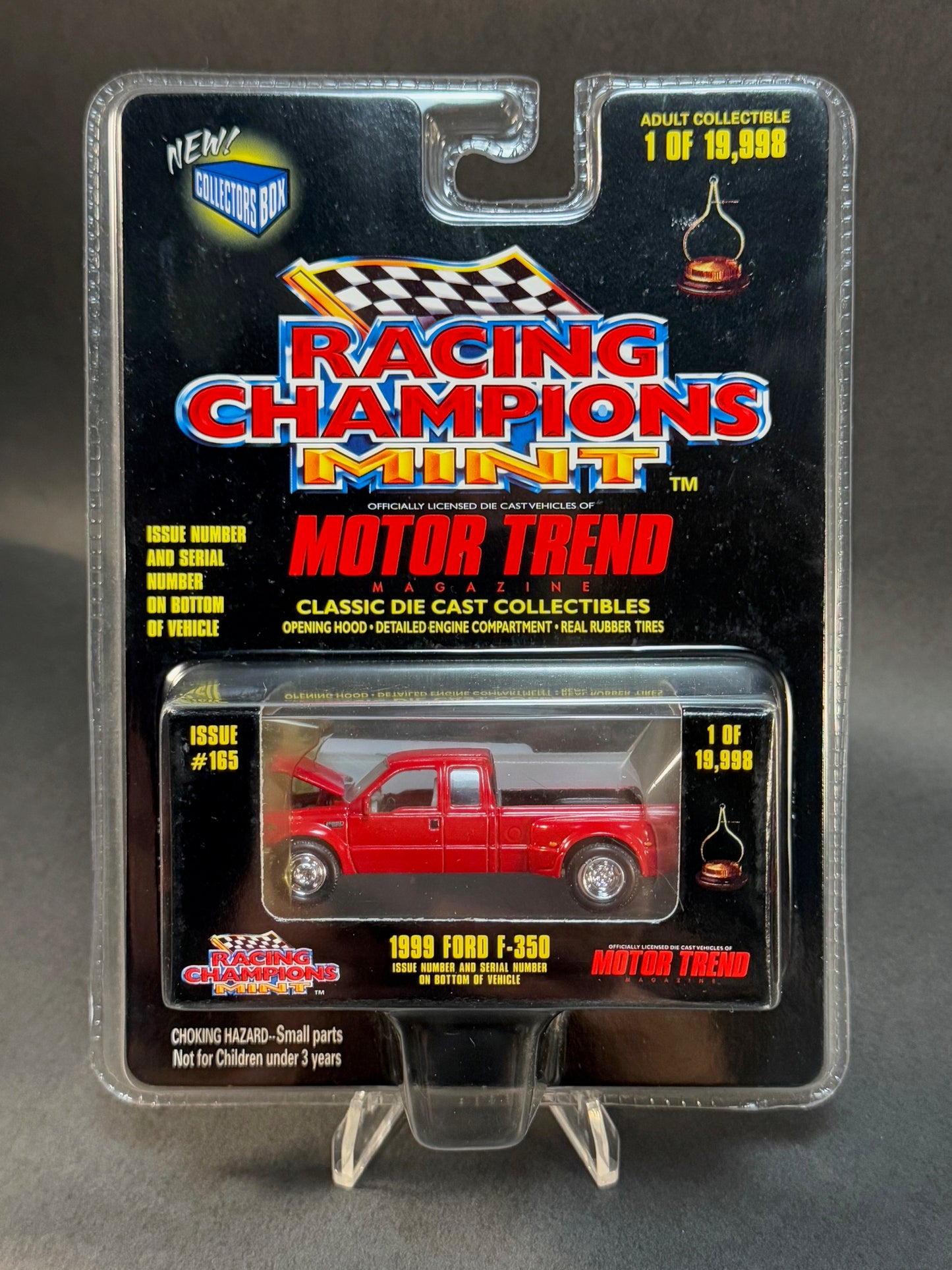 1998 Racing Champions MINT Motor Trend Issue #165 1999 Ford F-350, Red