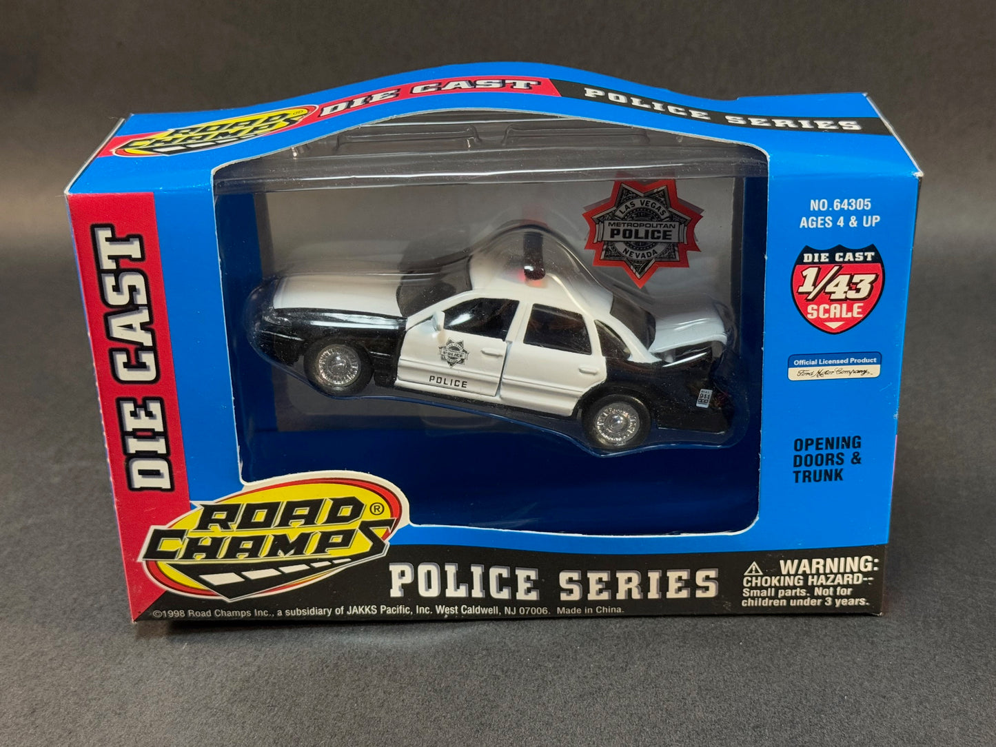 1998 Road Champs Police Series 1:43 Boxed Las Vegas Nevada Metropolitan Police