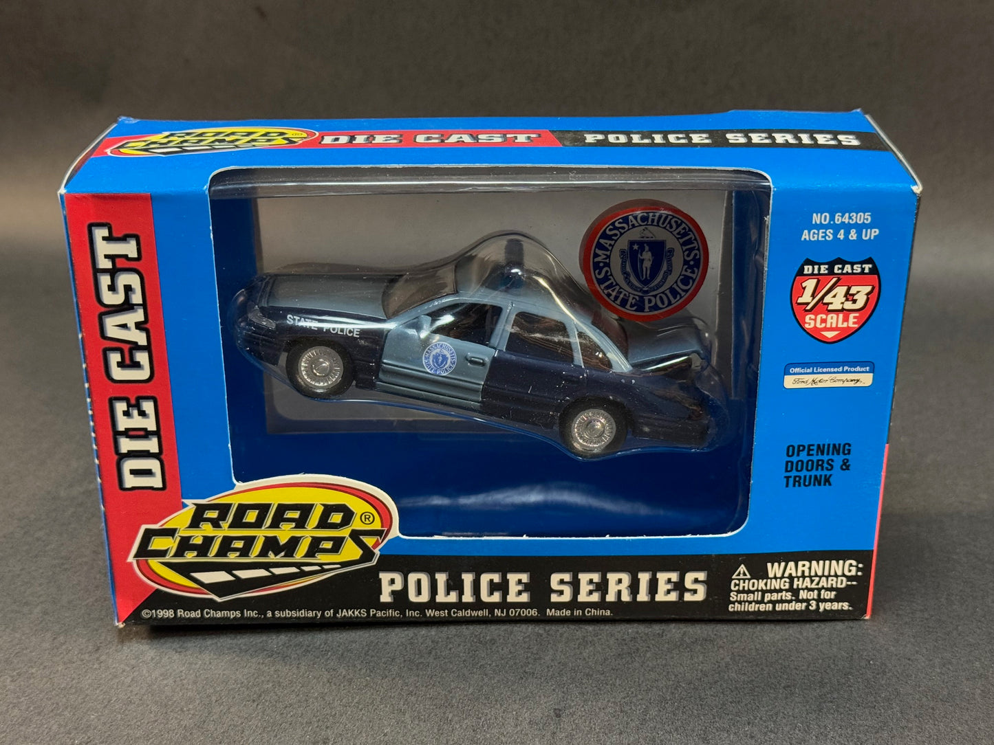 1998 Road Champs Police Series 1:43 Boxed Massachusetts State Police