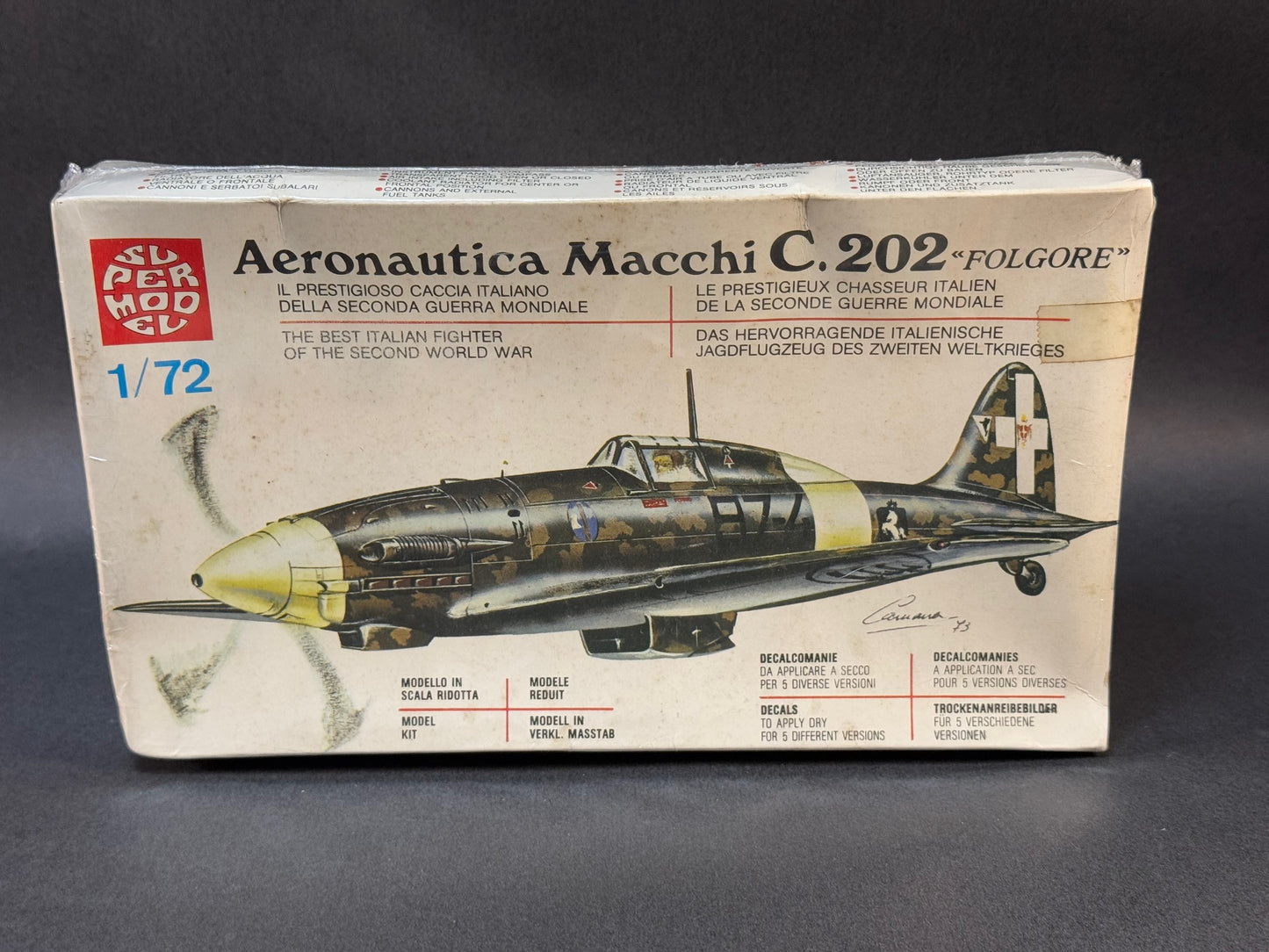 1973 SuperModel Kit 10-010 1:72 Scale Aeronautica Macchi C. 202 "Folgore"