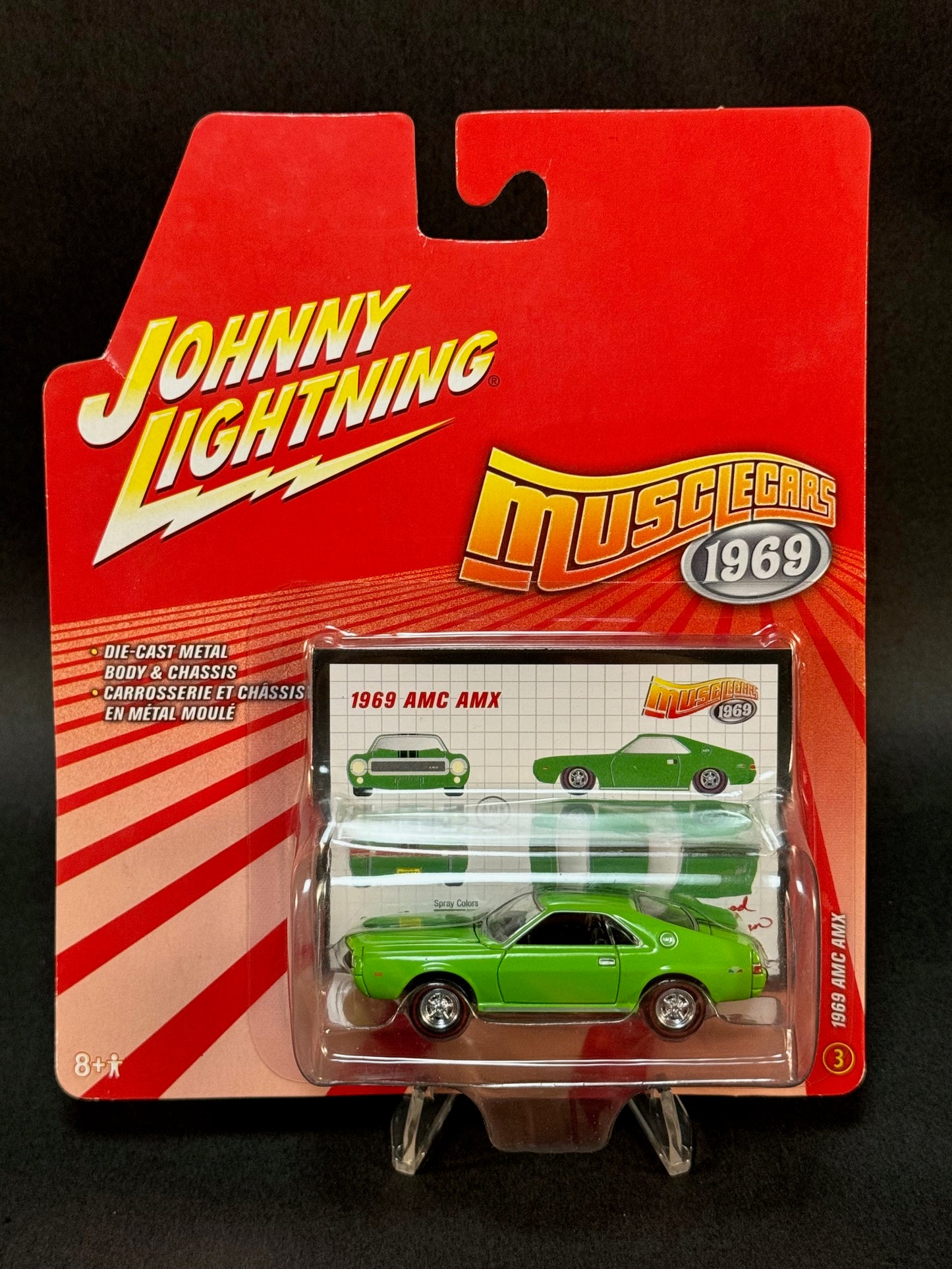 2006 Johnny Lightning Muscle Cars #3 1969 AMC AMX, Green