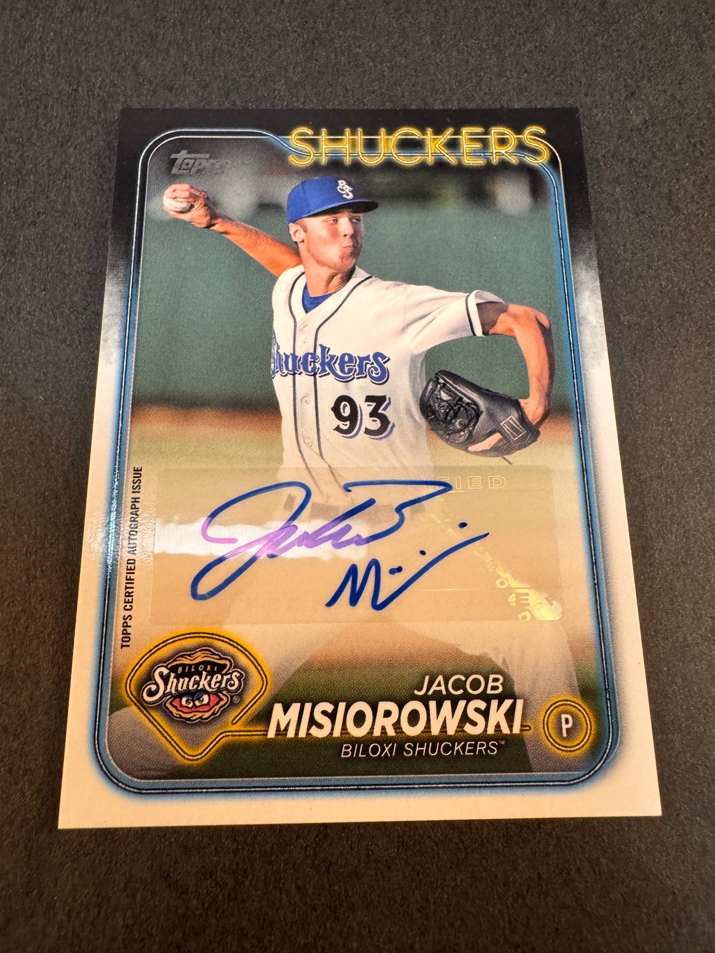 2024 Topps Pro Debut PD-171 Autograph Jacob Misiorowski Shuckers Brewers