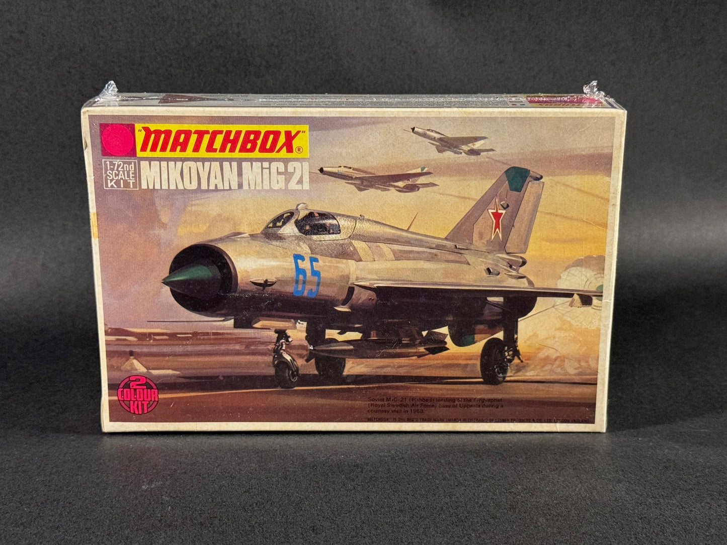 1974 Matchbox Model Kit PK-19 1:72 Scale Mikoyan MiG 21