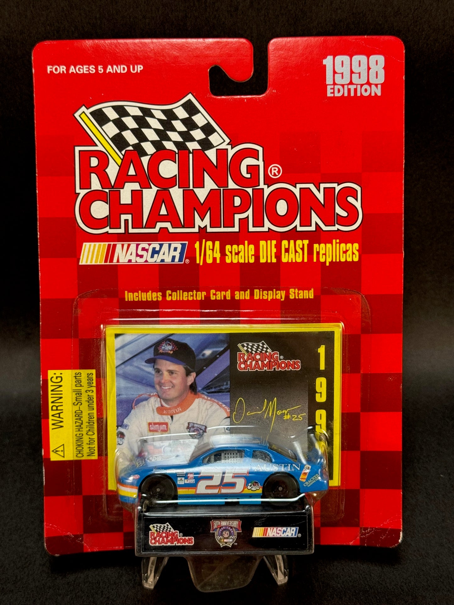 Racing Champions 1998 Edition NASCAR David Moyer 25 Austin, Blue