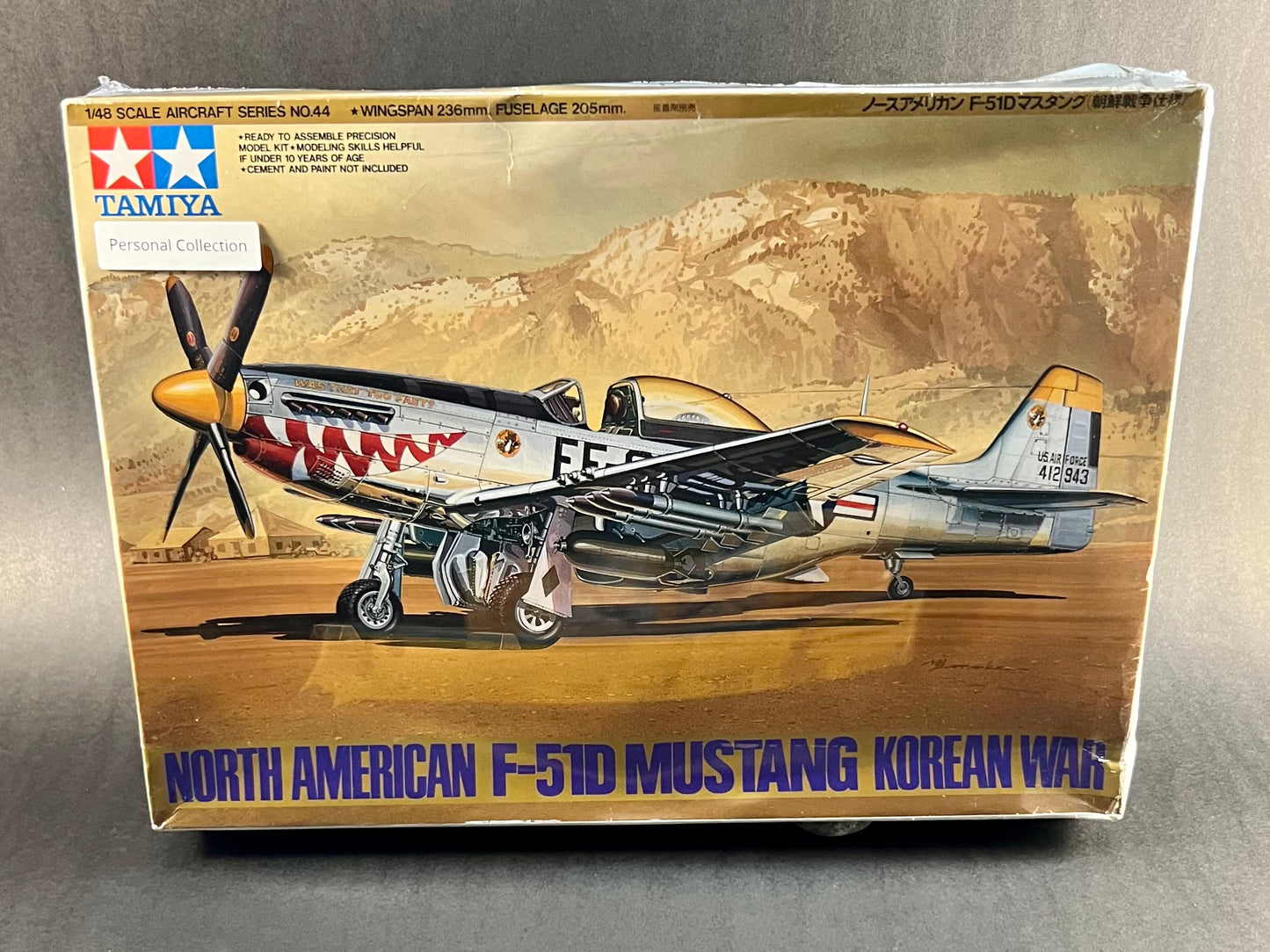 1996 Tamiya Model Kit 61044 1/48 Scale North American F-51D Mustang Korean War