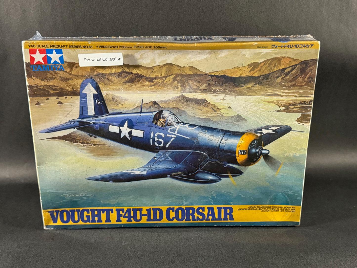 1998 Tamiya Model Kit 61061 1:48 Scale Vought F4U-1D Corsair