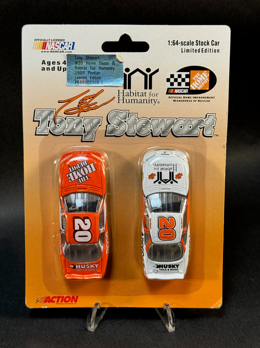 1999 Action NASCAR Tony Stewart #20 Home Depot & Habitat For Humanity 2 Pack