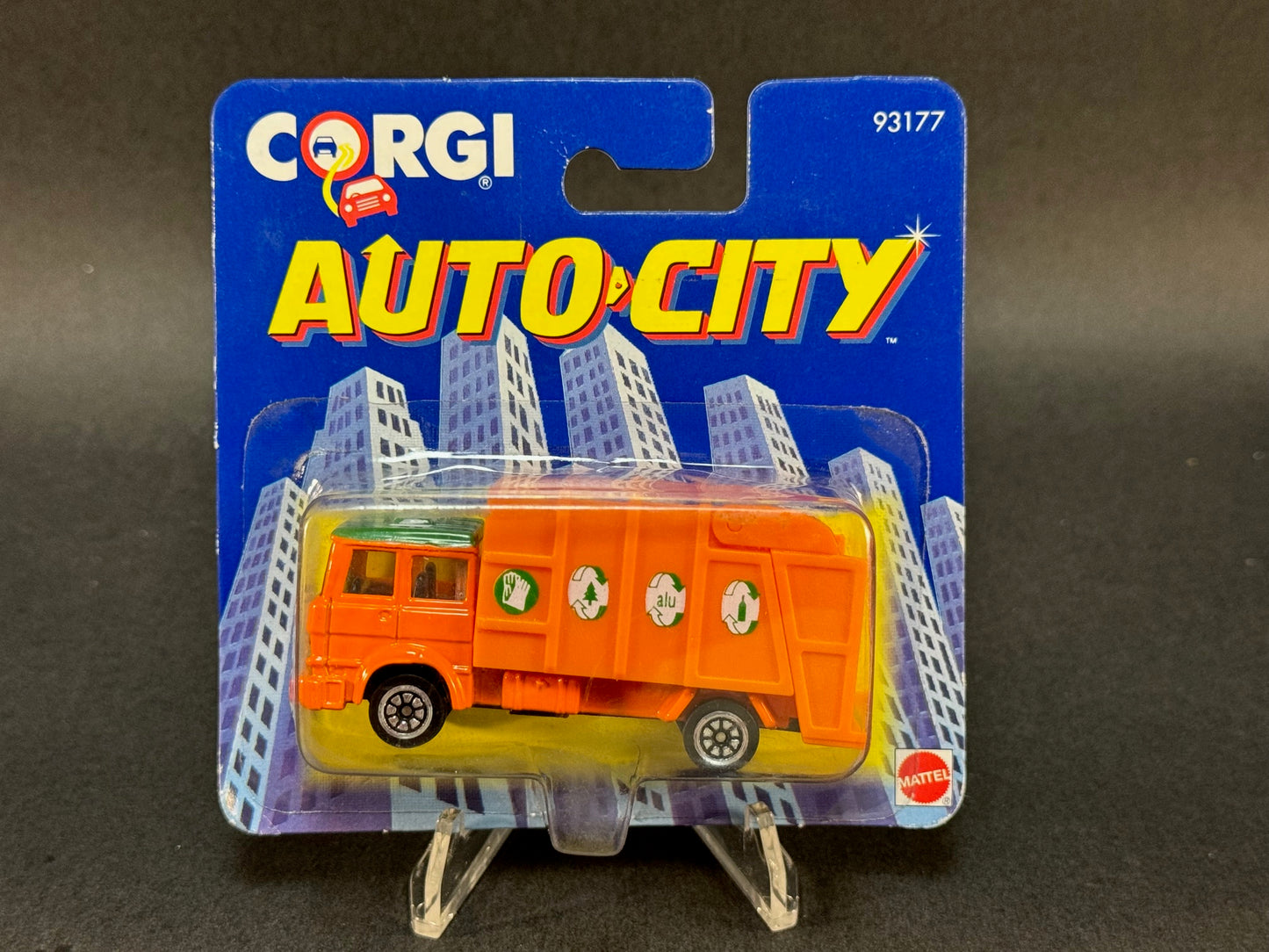 1993 Corgi Auto-City 93177 Garbage Recycle Truck, Orange