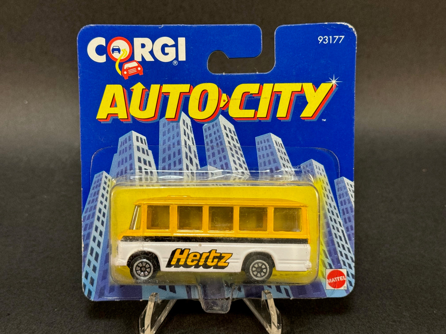 1993 Corgi Auto-City 93177 Hertz Bus, Yellow and White