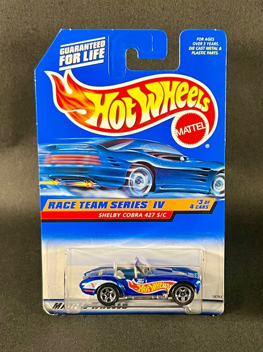 Hot Wheels #727 Race Team Series IV Shelby Cobra 427 S/C