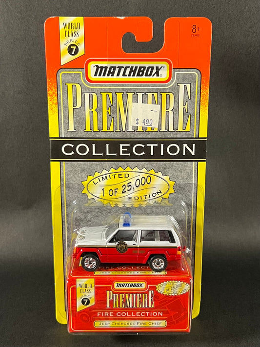 Matchbox Premiere Fire Collection World Class Series 7 Jeep Cherokee Fire Chief