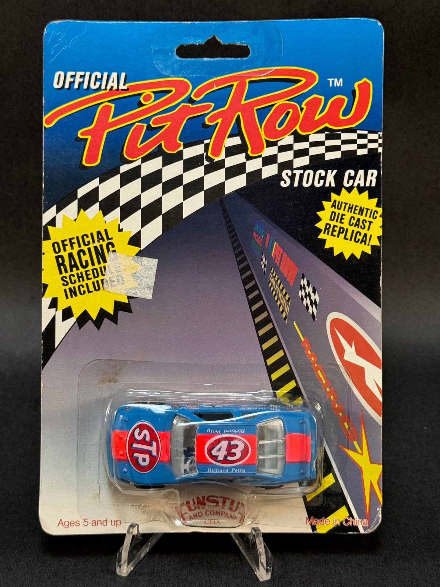 1992 FunStuf Official Pit Row Stock Car Richard Petty NASCAR STP #43, Blue