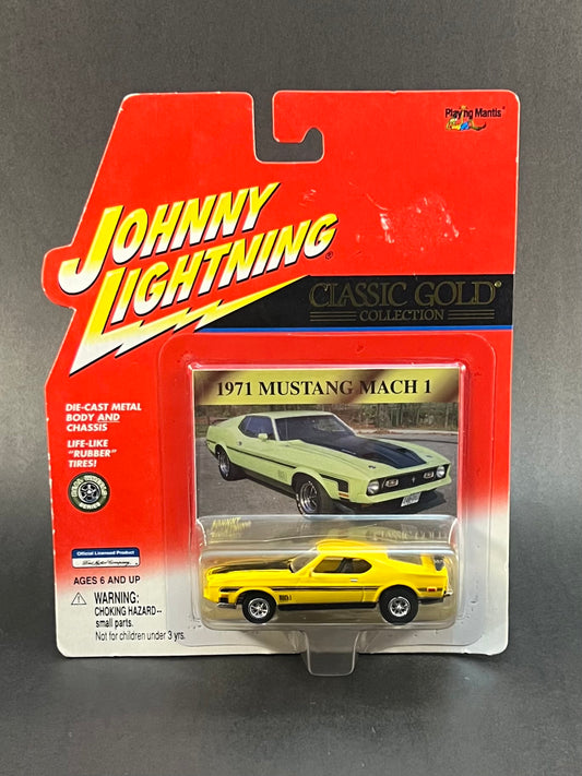 Johnny Lightning Classic Gold 1971 Mustang Mach 1 Yellow 1:64