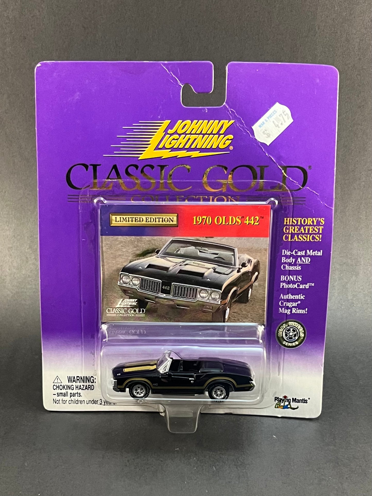 Johnny Lightning Classic Gold 1970 Olds 442 Black 1:64