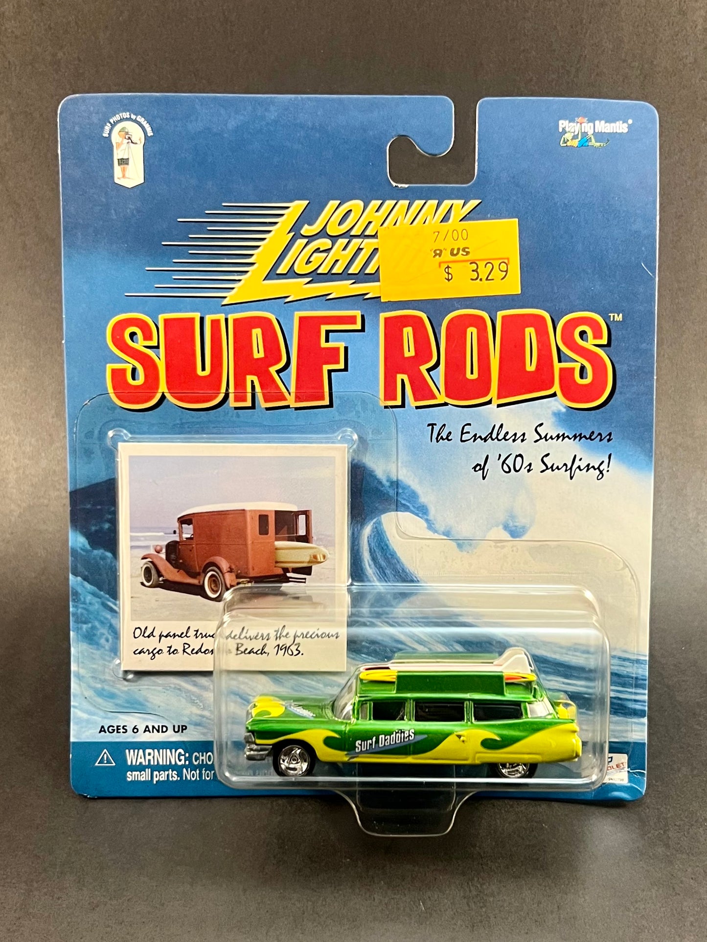 2000 Johnny Lightning Surf Rods Surf Daddies: Version 3, Green and Yellow