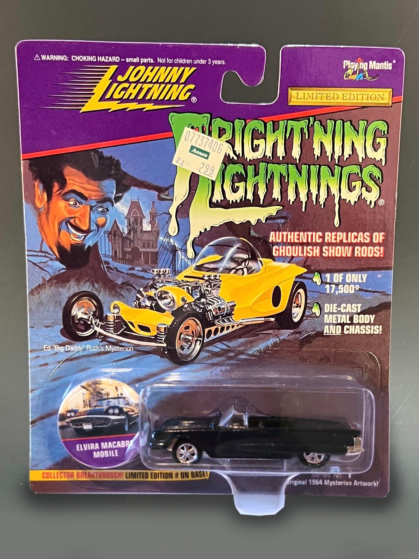 Johnny Lightning Fright'ning Lightnings Series 1 Elvira Macabre Mobile, Black