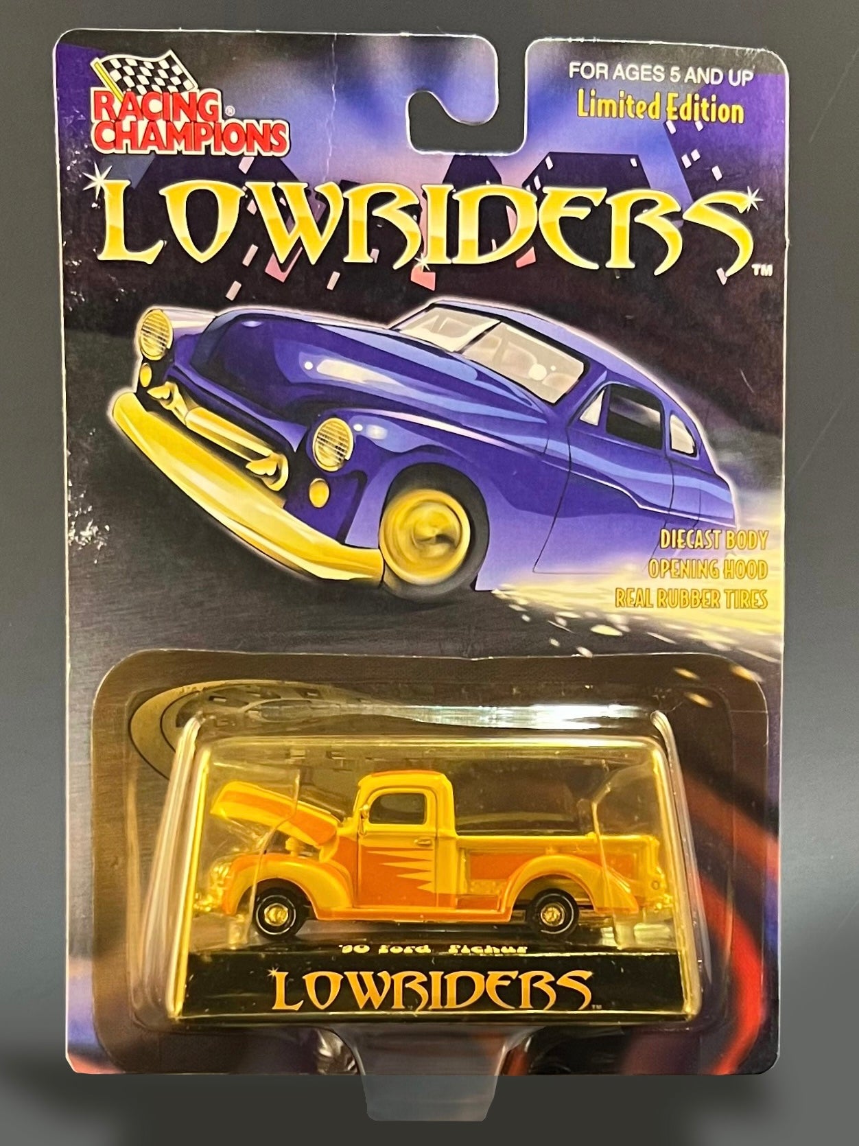 Racing Champions Lowriders '40 Ford Pickup *Yellow Blister