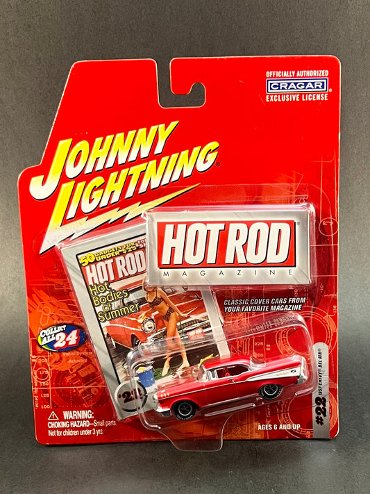 Johnny Lightning Hot Rod Magazine #22 1957 Chevy Bel Air Red 1:64