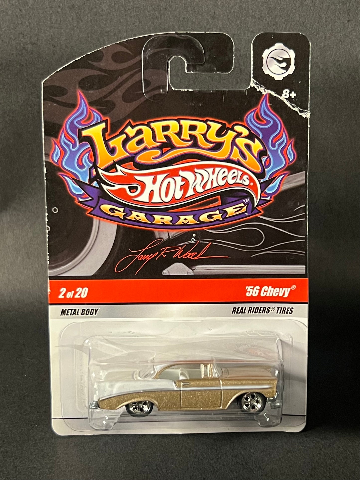 Hot Wheels 2009 Larry's Garage '56 Chevy, Gold & White