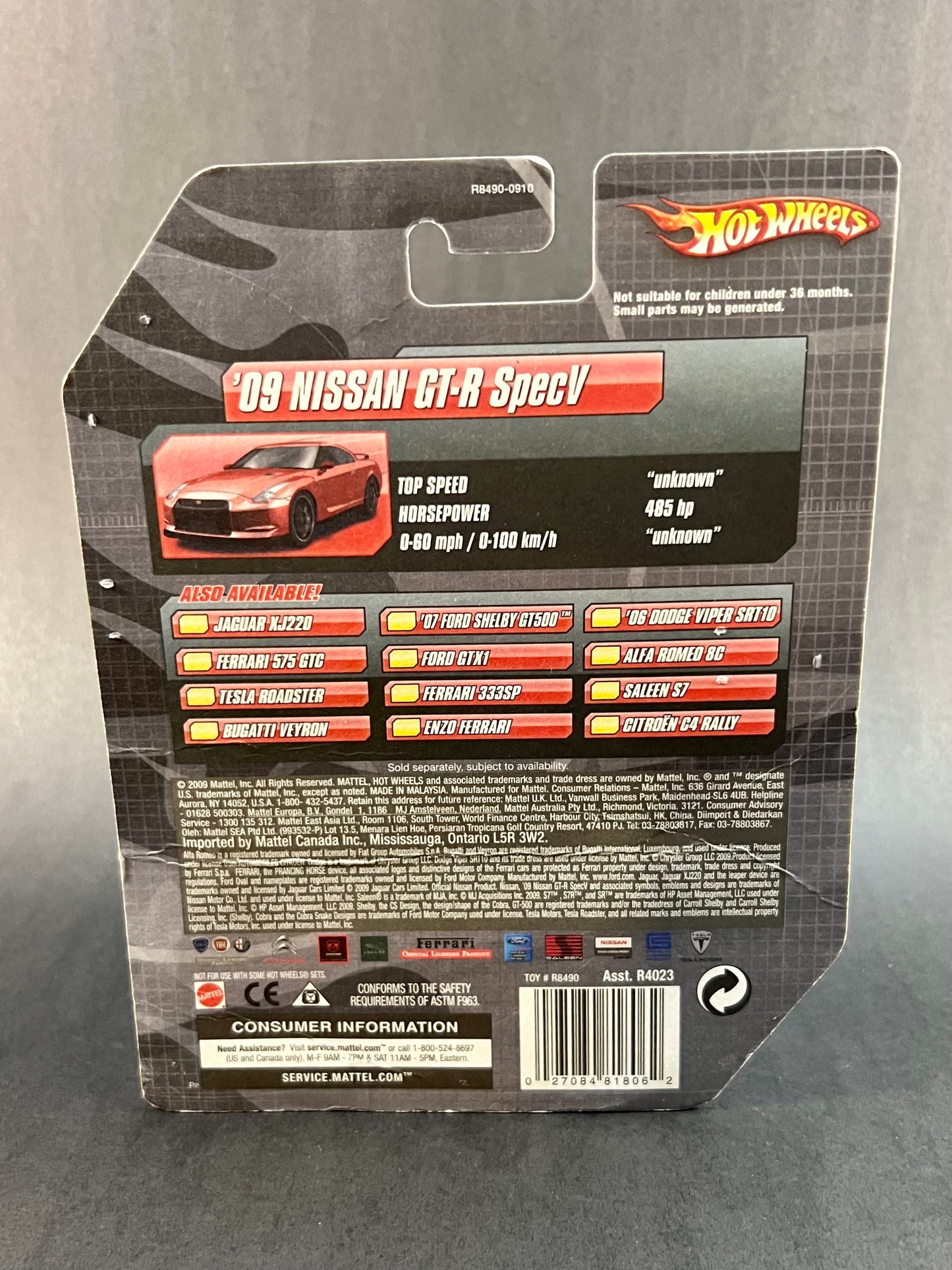 Hot Wheels Speed Machines '09 Nissan GT-R SpecV