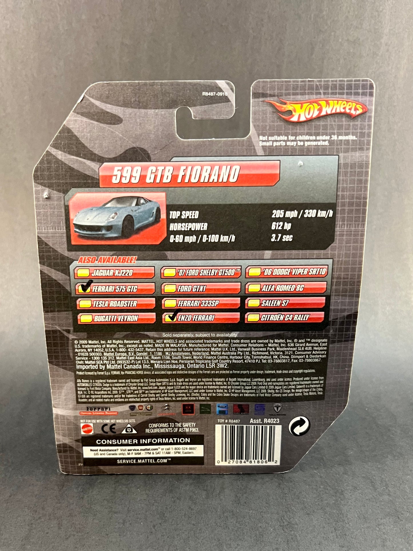 Hot Wheels Speed Machines 599 GTB Fiorano