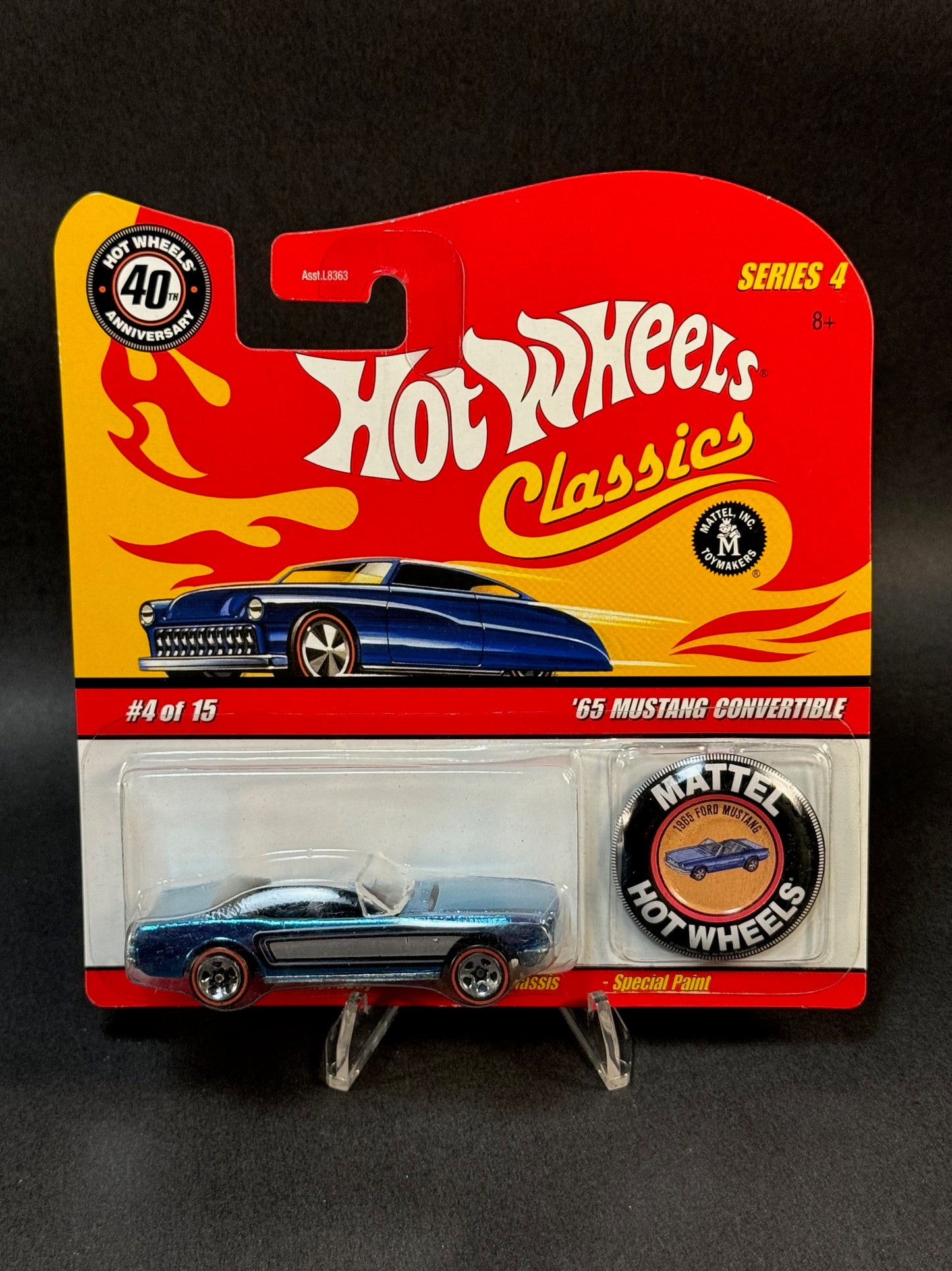 2007 Hot Wheels Classics Series 4 #4 '65 Mustang Convertible, Blue