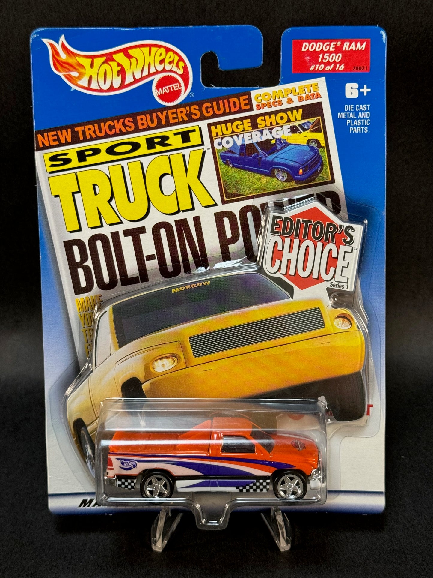 2000 Hot Wheels Editor's Choice Series 1 #10 Dodge Ram 1500, Orange