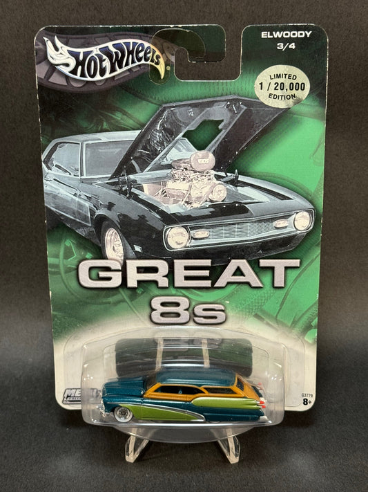 2003 Hot Wheels Limited Edition Great 8s #3 Elwoody, Blue and Green