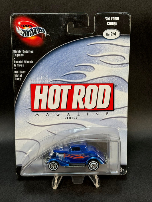 2002 Hot Wheels Hot Rod Magazine Series #2 '34 Ford Coupe, Blue