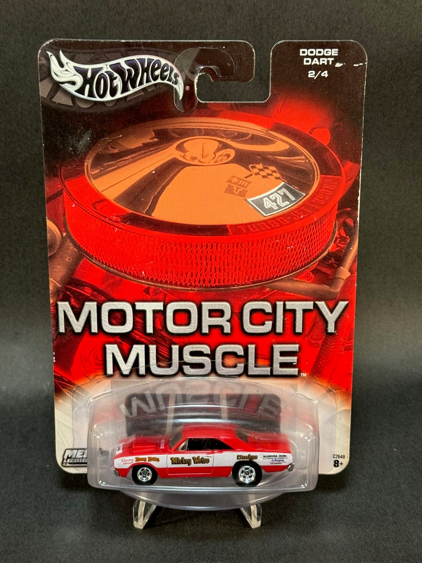 2003 Hot Wheels Motor City Muscle #2 Dodge Dart, Red and White