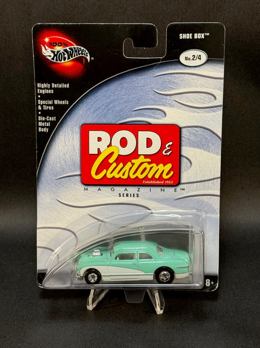 2002 Hot Wheels Rod & Custom Magazine Series #2 Shoe Box, Teal