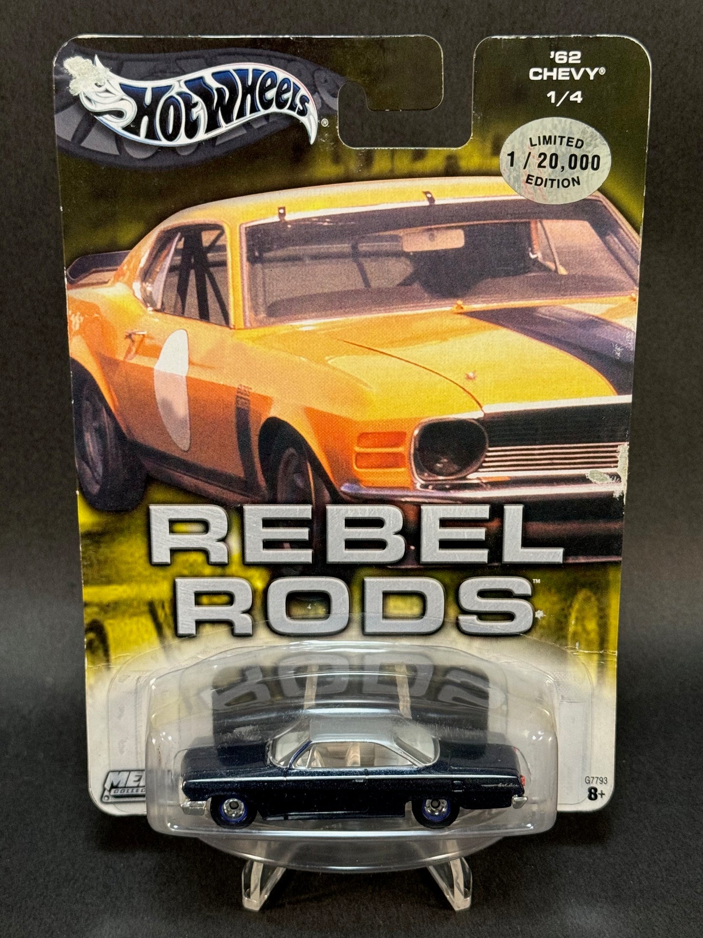 2004 Hot Wheels Limited Edition Rebel Rods #1 '62 Chevy, Metallic Blue