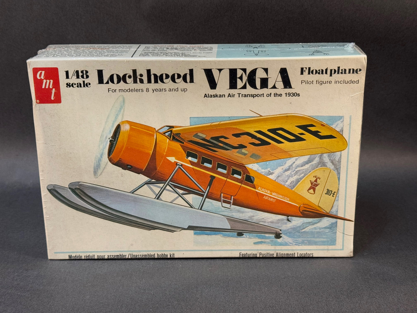 1970 AMT Model Kit T637 1:48 Scale Lockheed Vega Float Plane