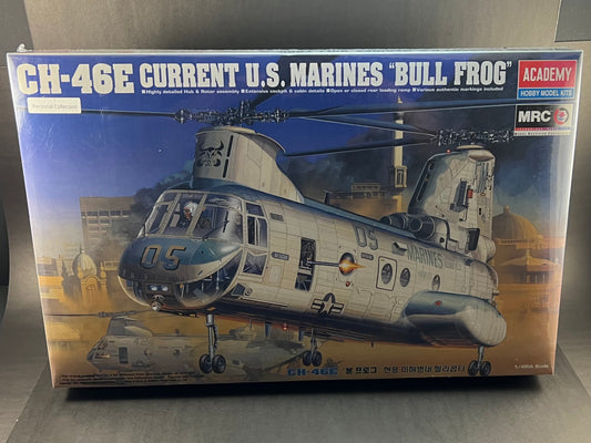 Academy MRC Model Kit 2226 1:48 Scale CH-46E Current US Marines "Bull Frog"