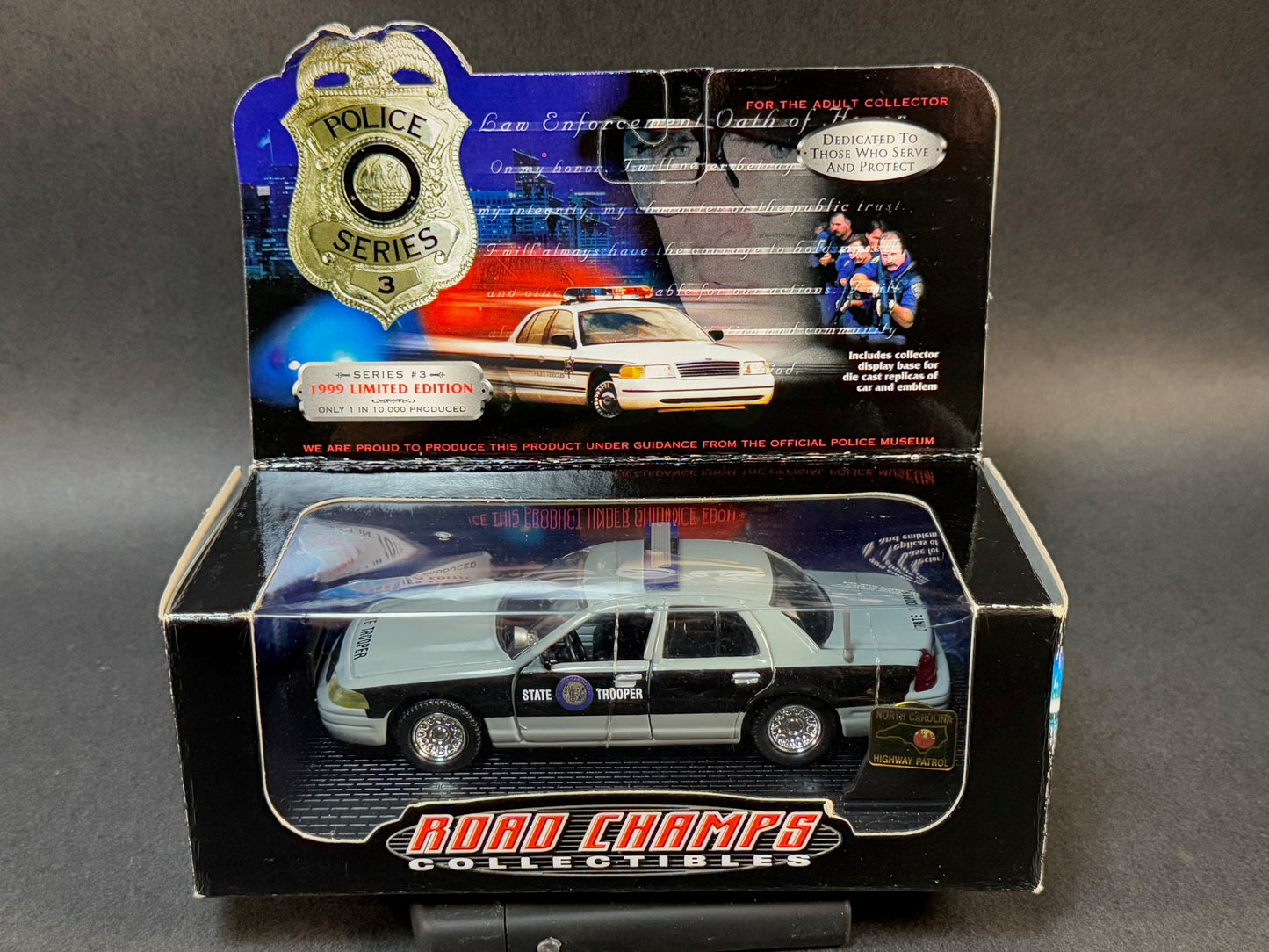 1999 Road Champs Collectibles Police Series 3 North Carolina Highway Patrol, Gray