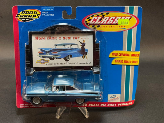 1998 Road Champs 1/43 Classic Collection 1959 Chevrolet Impala, Blue