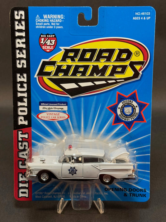 1997 Road Champs Vintage Police Car Series 1:43 Arizona Highway Patrol, White