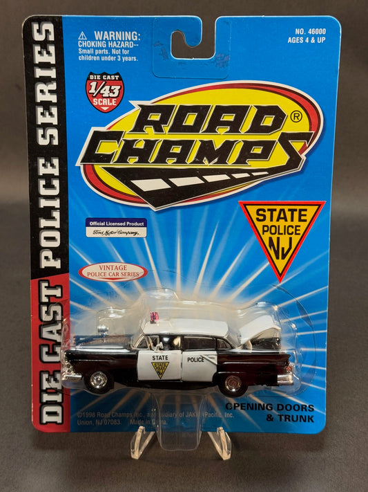 1998 Road Champs Vintage Police Car Series 1:43 New Jersey State Police, Black and White